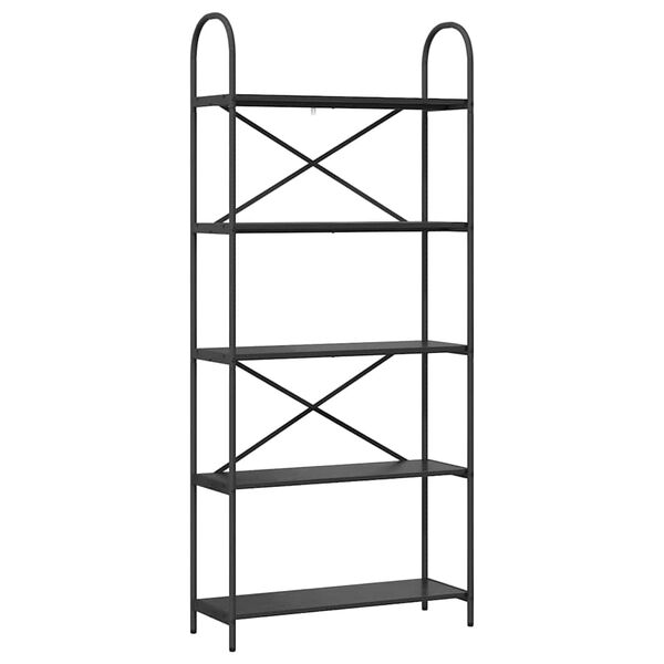 vidaXL Bookshelf Black Oak 80 x 30 x 183 cm Engineered wood