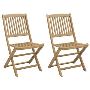 vidaXL Folding Garden Chairs 2 pcs 57x48.5x90 cm Solid Wood Acacia