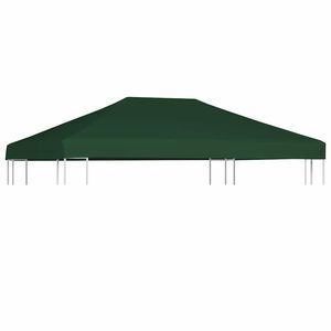 vidaXL Gazebo Top Cover 310 g/m&sup2; 4x3 m Green