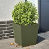 vidaXL Garden Planters Olive Green 2 pcs 40x40x40 cm Steel