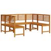 vidaXL Garden Bench Set 5 pcs Brown Solid Acacia Wood