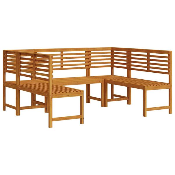 vidaXL Garden Bench Set 5 pcs Brown Solid Acacia Wood