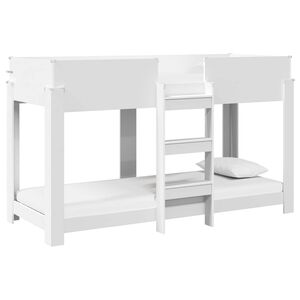 vidaXL Bunk Bed for Kids White 75 x 190 cm Engineered Wood