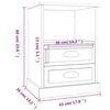 vidaXL Bedside Cabinets 2 pcs High Gloss White 43x36x60 cm