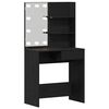 vidaXL Dressing Table Black Oak 74.5 x 40 x 141 cm Engineered Wood