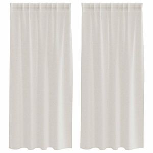 vidaXL Voile Curtain 2 pcs Cream 175 x 140 cm Polyester