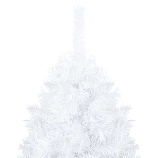 vidaXL Artificial Pre-lit Christmas Tree with Ball Set White 240 cm