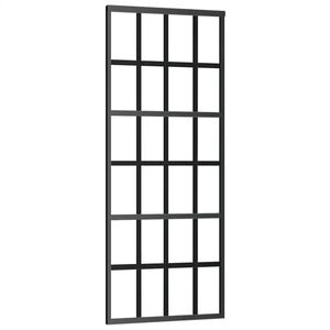 vidaXL Sliding Door ESG Glass and Aluminium 76x205 cm Black