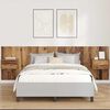 vidaXL Headboard with Cabinet 3 pcs Old Wood Engineered Wood