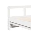 vidaXL Daybed with Trundle and Mattresses White 80x200 cm Solid Wood Pine