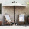 vidaXL Garden Parasol Half Sand 294 x 150 x 224 cm Fabric