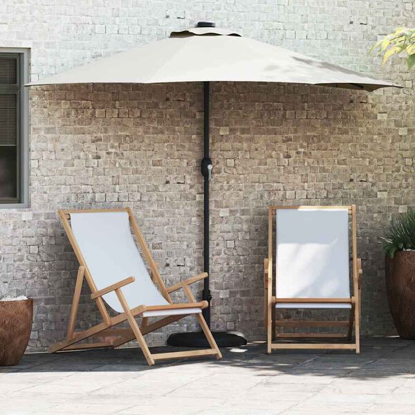 vidaXL Garden Parasol Half Sand 294 x 150 x 224 cm Fabric
