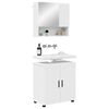 vidaXL Bathroom Furniture Set 2 pcs White Engineered wood & Metal