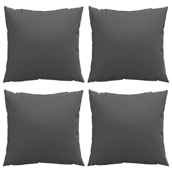 vidaXL Sofa Cushions 4 pcs Anthracite 50x50 cm Fabric