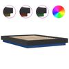 vidaXL Bed Frame with LED Lights without Mattress Black 120x190cm