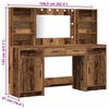 vidaXL Dressing Table Set with Drawer 3 pcs Old Wood Engineered Wood