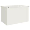 vidaXL Outdoor Storage Box White 80 x 50.5 x 50 cm Steel