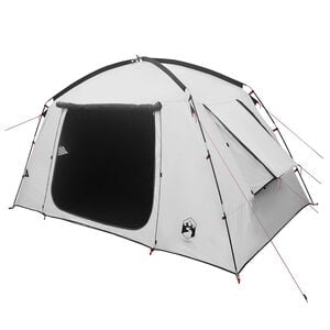 vidaXL Cabin Tent 4-Person White Blackout Polyester