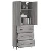 vidaXL Highboard Grey Sonoma 69.5x34x180 cm Engineered Wood