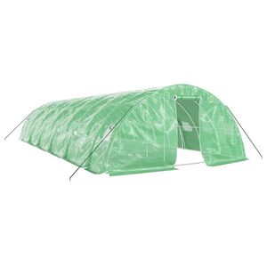 vidaXL Greenhouse with Steel Frame Green 60 m&sup2; 12x5x2.3 m