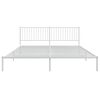 vidaXL Metal Bed Frame without Mattress with Headboard White 193x203cm