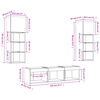 vidaXL 5 Piece TV Wall Units with LED White Engineered Wood
