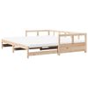 vidaXL Daybed with Trundle and Mattresses 90x200 cm Solid Wood Pine