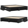 vidaXL Bed Frame without Mattress Black 200x200 cm Engineered Wood