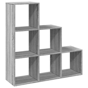 vidaXL Room Divider Bookcase&nbsp;3-Tier&nbsp;Grey Sonoma 99x29x99 cm Engineered Wood