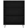 vidaXL Bookcase Black 69.5x32.5x90 cm Engineered Wood