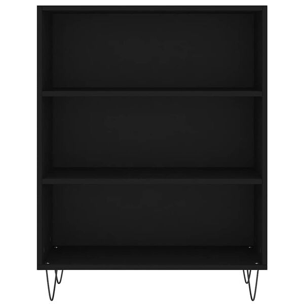vidaXL Bookcase Black 69.5x32.5x90 cm Engineered Wood