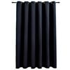 vidaXL Blackout Curtain with Metal Rings Black 290x245 cm