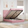 vidaXL Ottoman Bed with Mattresses Pink 140x200cm Velvet