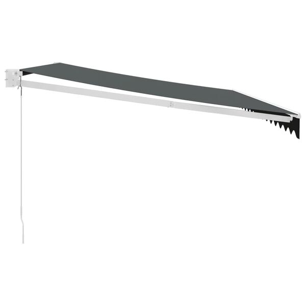 vidaXL Retractable Awning Anthracite 4.5x3 m Fabric and Aluminium