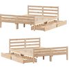 vidaXL Bed Frame without Mattress 135x190 cm Double Solid Wood Pine