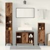 vidaXL Bathroom Furniture Set with Door 3 pcs Old wood Engineered wood