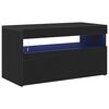 vidaXL TV Cabinet 2 pcs Black Oak 75 x 35 x 40 cm Engineered Wood
