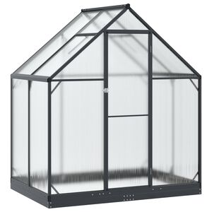 vidaXL Garden Greenhouse with Door Anthracite 183.5 x 123 x 207 cm