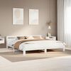 vidaXL Bed Frame without Mattress White 200x200 cm Solid Wood Pine