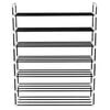 vidaXL Shoe Rack with 7 Shelves Metal and Plastic Black