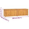 vidaXL Garden Box 200x50x55 cm Solid Wood Teak