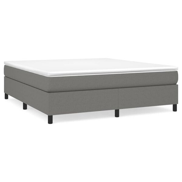 vidaXL Box Spring Bed Frame Dark Grey Super King Fabric (UK/IE/FI/NO only)