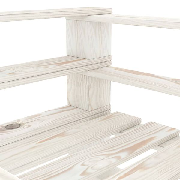 vidaXL Garden Pallet Armchair Wood White