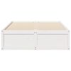 vidaXL Bed Frame without Mattress White 135x190 cm Double Solid Wood Pine