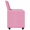vidaXL Dining Chairs with Wheels 2 pcs Pink 57 x 66 x 94 cm Fabric