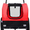 vidaXL 2-in-1 Pet Bike Trailer & Jogging Stroller Red and Black