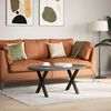 vidaXL Coffee Table Legs X-Shaped 2 pcs Black 60x(42-43) cm Steel