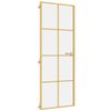 vidaXL Interior Door Slim Golden 76x201.5 cm Tempered Glass and Aluminium