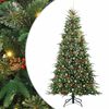 vidaXL Artificial Hinged Christmas Tree Green 240 cm PE and PVC