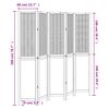 vidaXL Room Divider 5 Panels White Solid Wood Paulownia